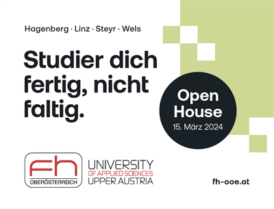 Open House der Fachhochschulen OÖ am 15. März 2024
